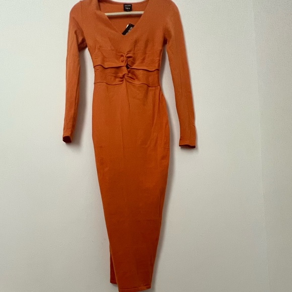 NWTBar III Sofia Richie Twist Waist Midi DRESS - Picture 3 of 5